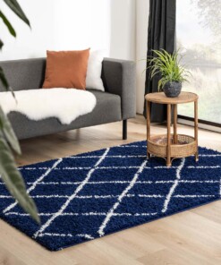 Runner rug thick - Habitat navy blue/white - sfeer