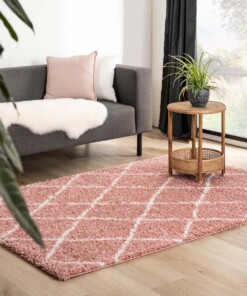 Berber rug - Habitat pink/white - sfeer