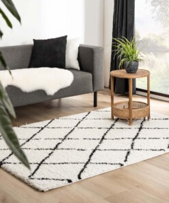 Runner rug thick - Habitat white/black - sfeer