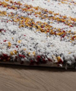Round berber rug - Artisan Essa white/multi - close up, thumbnail