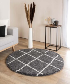 Round berber rug - Artisan grey/white - sfeer, thumbnail
