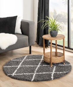 Round berber rug - Habitat grey/white - sfeer