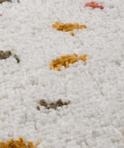 Round polka dot rug - Artisan white/multi - close up, thumbnail