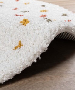 Round polka dot rug - Artisan white/multi - close up, thumbnail