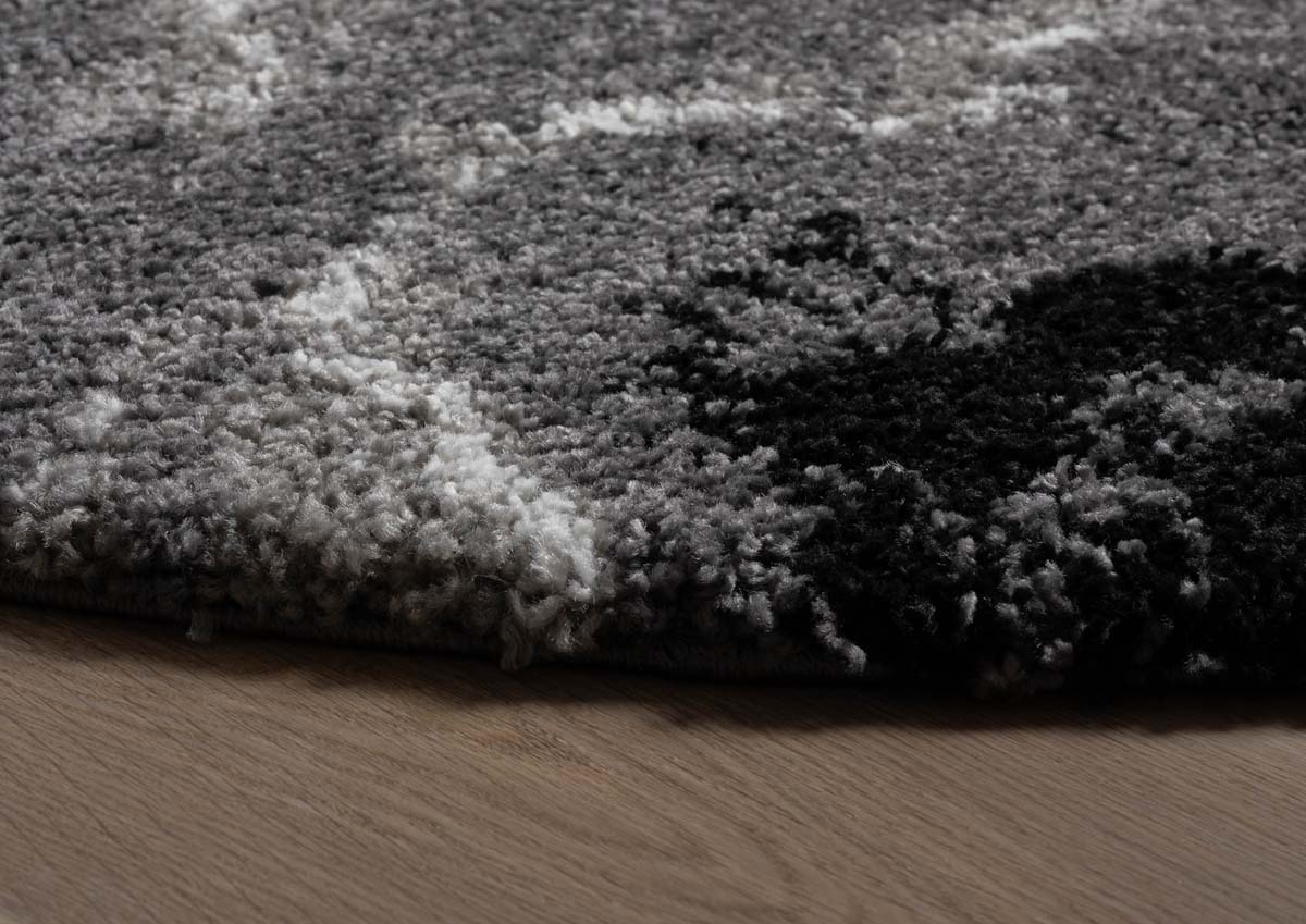 Round marble rug - Marble Artisan grey - close up Round marble rug - Marble Artisan grey - close up