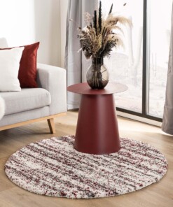Round berber rug - Artisan Essa grey/red - sfeer, thumbnail