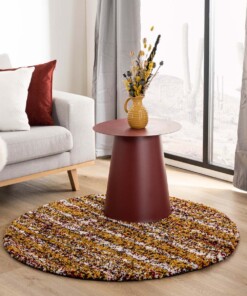 Round berber rug - Artisan Essa multi/ochre yellow - sfeer