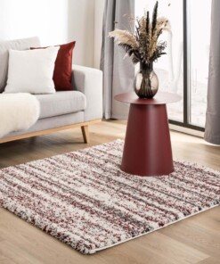 Square berber rug - Artisan Essa grey/red - sfeer