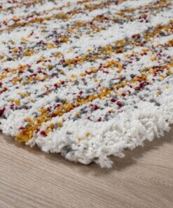 Berber rug - Artisan Essa white/multi - close up hoek, thumbnail