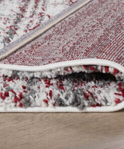 Berber rug - Artisan Essa grey/red - close up vouw, thumbnail