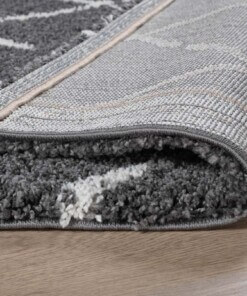 Berber rug - Artisan grey/white - close up vouw, thumbnail