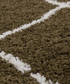 Thick Diamond Rug Artisan - Olive green/White - close up materiaal, thumbnail Thick Diamond Rug Artisan - Olive green/White - close up materiaal, thumbnail