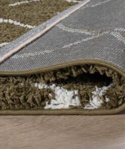Thick Diamond Rug Artisan - Olive green/White - close up vouw, thumbnail Thick Diamond Rug Artisan - Olive green/White - close up vouw, thumbnail