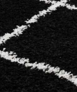 Thick Diamond Rug Artisan - Black/White - close up materiaal, thumbnail