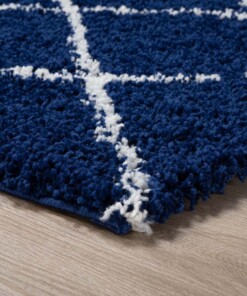 Berber rug - Habitat navy blue/white - close up, thumbnail