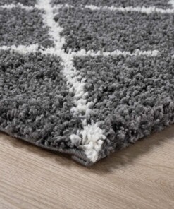 Berber rug - Habitat grey/white - close up, thumbnail
