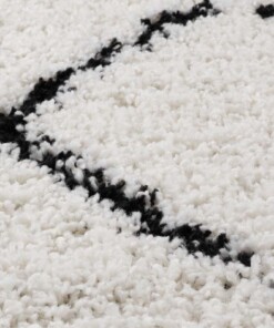 Runner rug thick - Habitat white/black - close up, thumbnail