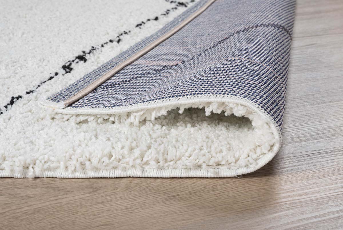 Berber runner rug - Artisan Atla white/black - close up Berber runner rug - Artisan Atla white/black - close up