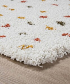 Polka dot rug - Artisan white/multi - close up, thumbnail