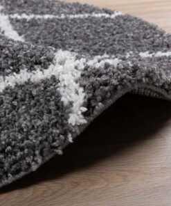 Round berber rug - Habitat grey/white - close up, thumbnail