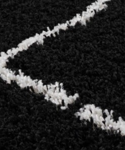 Round berber rug - Habitat black/white - close up, thumbnail