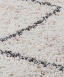 Square berber rug - Artisan Tizi white/grey - close up, thumbnail