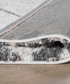 Square berber rug - Artisan Tizi white/grey - close up, thumbnail