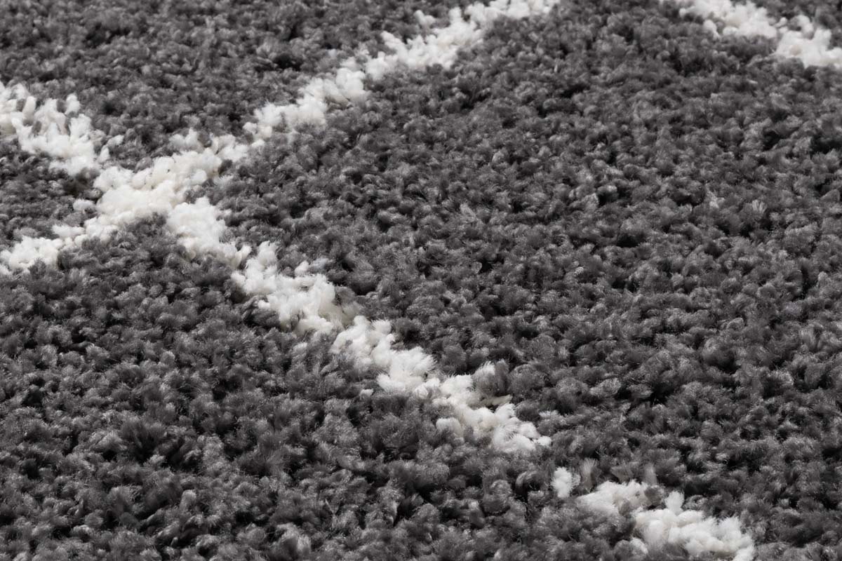 Square berber rug - Habitat grey/white - close up Square berber rug - Habitat grey/white - close up