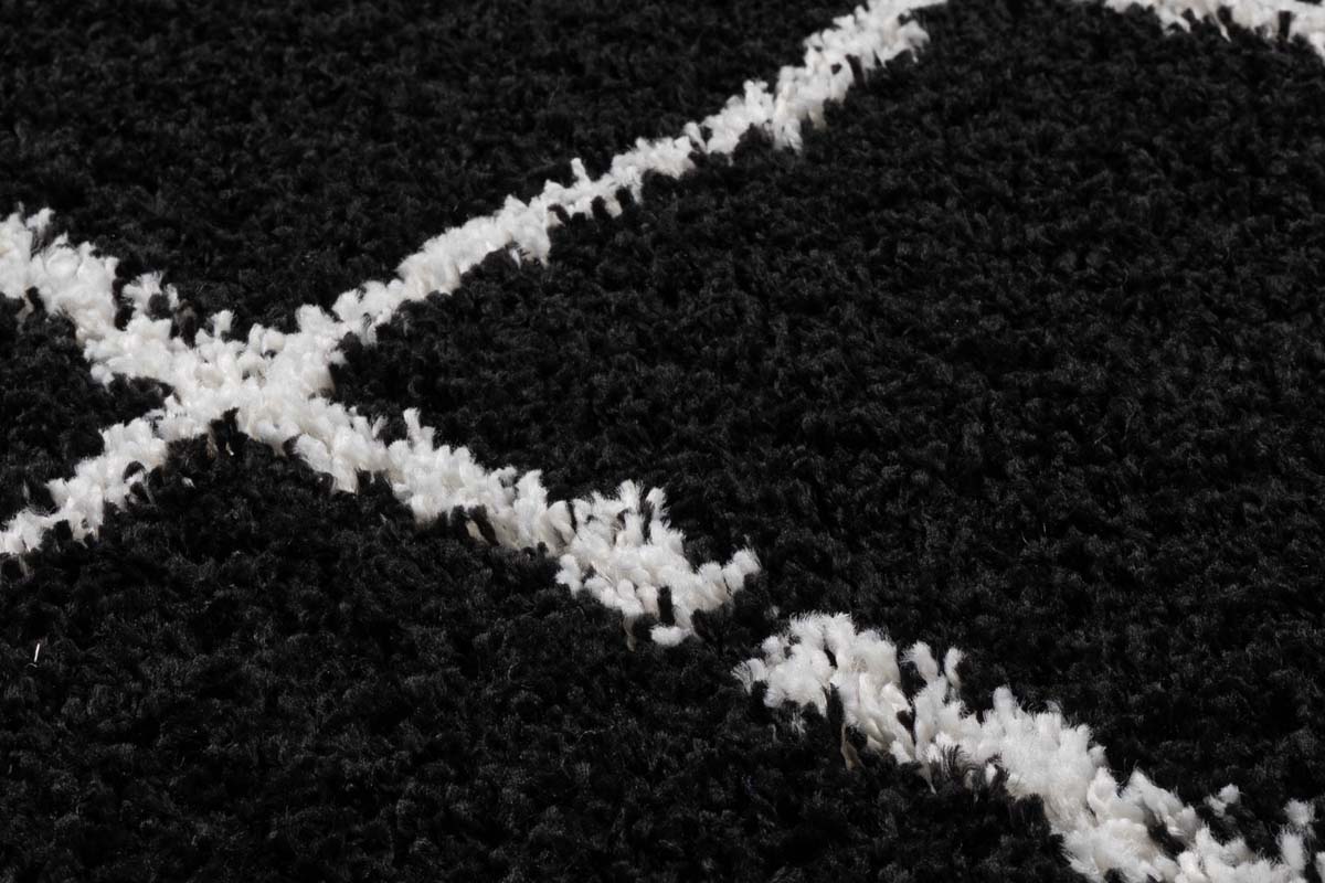 Square berber rug - Habitat black/white - close up Square berber rug - Habitat black/white - close up