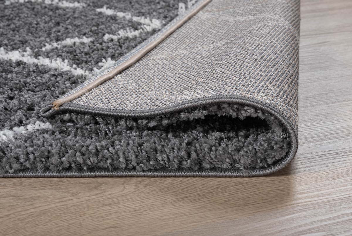 Square berber rug - Habitat grey/white - close up Square berber rug - Habitat grey/white - close up