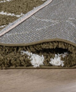 Square berber rug - Habitat olive green/white - close up, thumbnail Square berber rug - Habitat olive green/white - close up, thumbnail