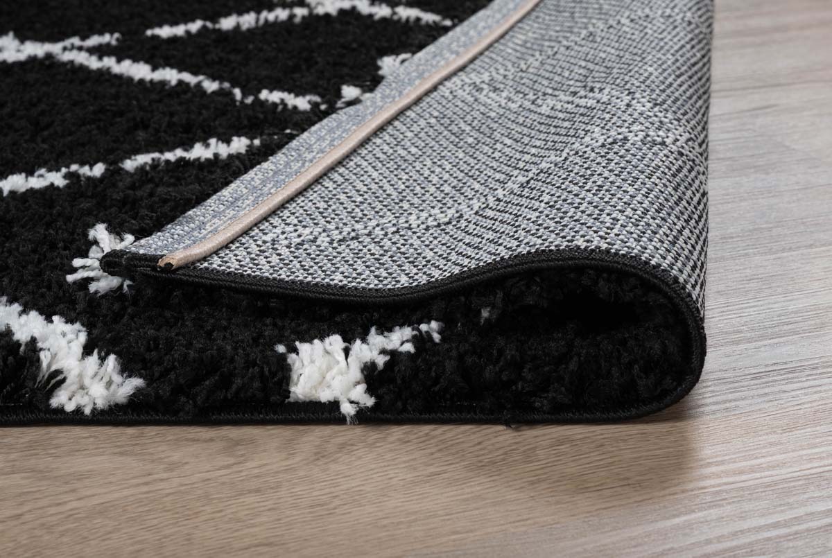 Square berber rug - Habitat black/white - close up Square berber rug - Habitat black/white - close up