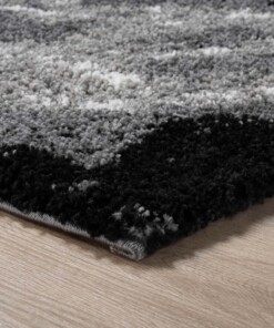 Square marble rug - Marble Artisan grey - close up, thumbnail