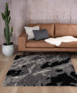 Square marble rug - Marble Artisan grey - sfeer