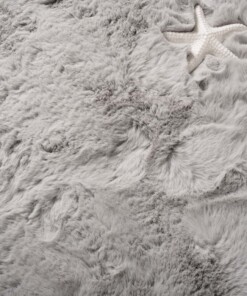 Square thick rug - Comfy plus light grey - close up, thumbnail