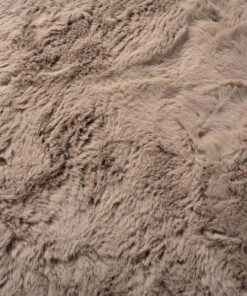 Fluffy rug - Comfy plus taupe - close up, thumbnail