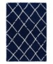 Thick Diamond Runner Rug Artisan - Navy blue/White - overzicht, thumbnail