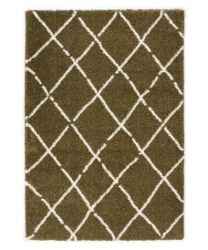 Thick Diamond Rug Artisan - Olive green/White - overzicht, thumbnail