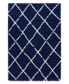 Runner rug thick - Habitat navy blue/white - overzicht, thumbnail