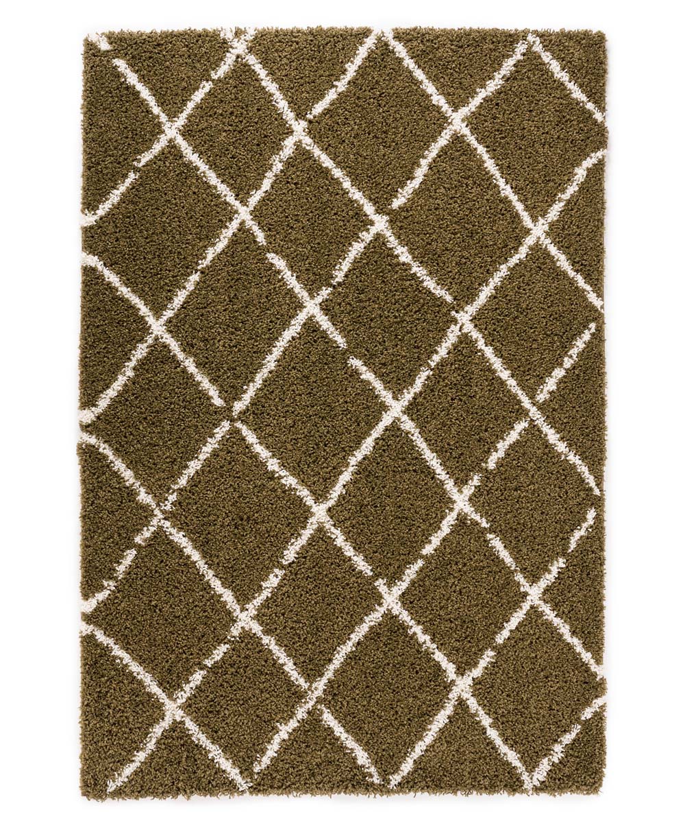 Berber rug - Habitat olive green/white - overzicht Berber rug - Habitat olive green/white - overzicht