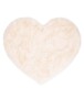 Kids rug heart - Fluffy cream - overzicht boven, thumbnail