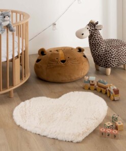 Kids rug heart - Fluffy cream - sfeer