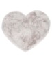 Kids rug heart - Fluffy light grey - overzicht boven, thumbnail