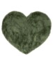 Kids rug heart - Fluffy olive green - overzicht boven, thumbnail