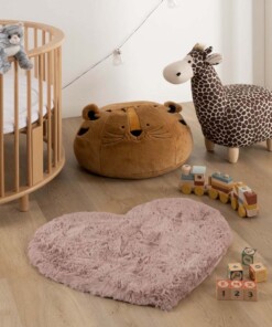 Kids rug heart - Fluffy pink - sfeer