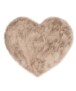 Kids rug heart - Fluffy taupe - overzicht boven, thumbnail