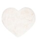 Kids rug heart - Fluffy white - overzicht boven, thumbnail