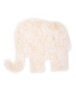 Childrens elephant rug - Fluffy cream - overzicht boven, thumbnail