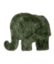 Childrens elephant rug - Fluffy olive green - overzicht boven, thumbnail