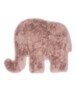 Childrens elephant rug - Fluffy pink - overzicht boven, thumbnail